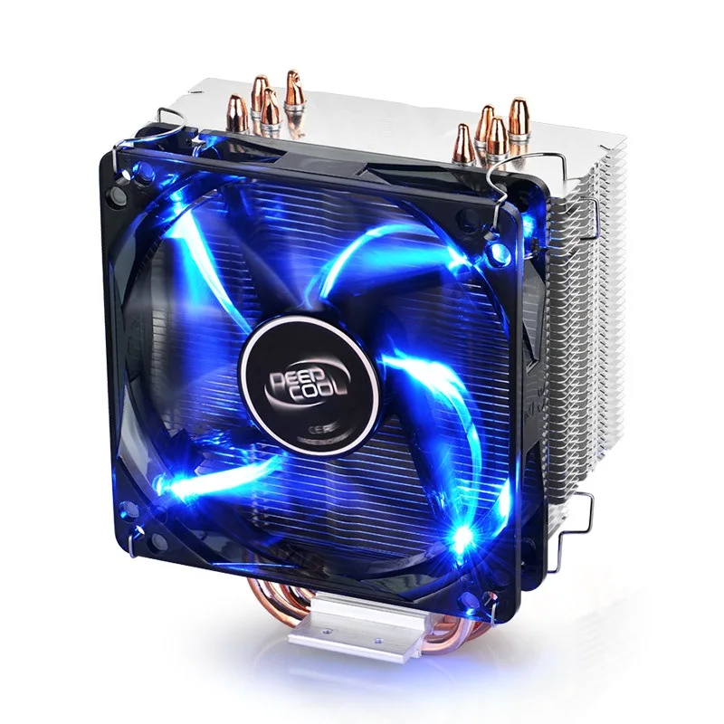Günstig DEEPCOOL GAMMAXX 400 CPU Kühler 4 Heatpipes PWM Fan Intel LGA1151 AMD AM4 12 cm Blau LED Kühlkörper Gaming Desktop PC De Vibration