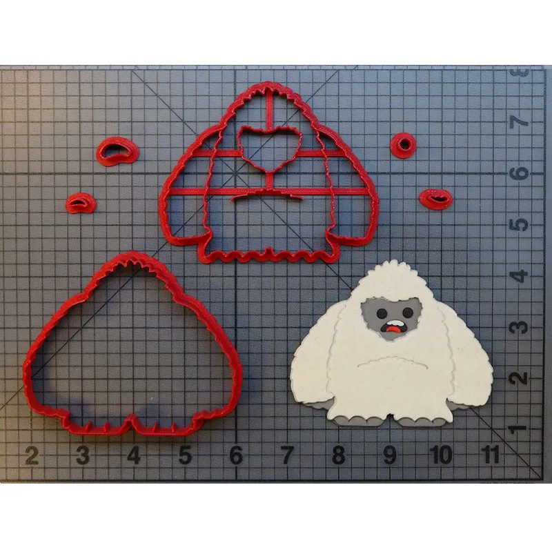 Yeti Cookie Cutter Set Fondant Cupcake Top Mould Made 3D Printed Kitchen Accessories Cake Molds | Дом и сад
