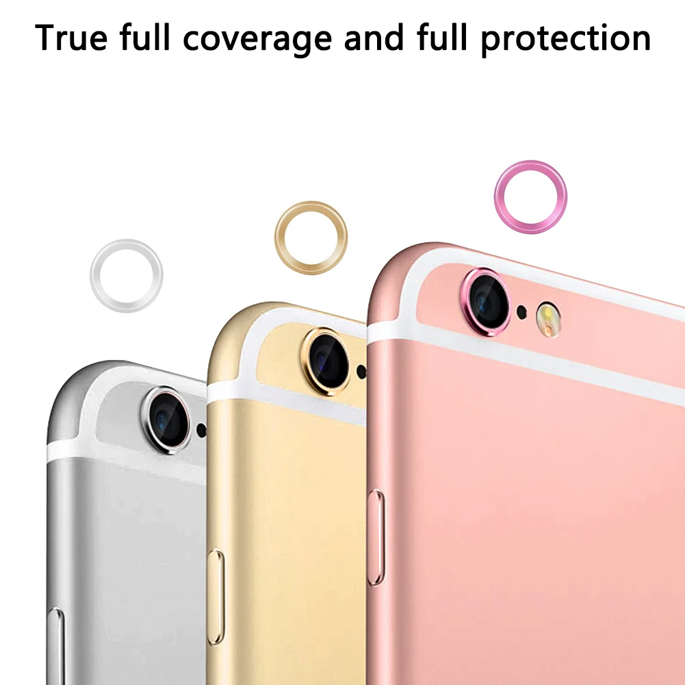 Circle Metal Lens Film Protector Case Cover Phone Camera Guard Ring Bumper for iphone 6 6S 7 8 Plus lens Protection Ring P15