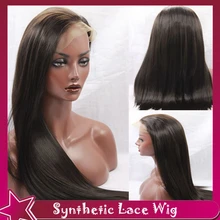 2# Picture Silky Straight Synthetic Hair Wigs Synthetic Lace Front Wig Free Part Natural Cheap No Lace Wigs for Black Women