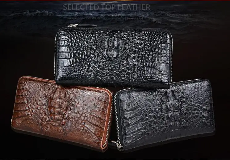 100% genuine alligator skin leather wallet crocodile leather skin wallets and purse for men crocodile head skin zipper closure цена 100% genuine alligator skin leather wallet crocodile leather skin wallets and purse for men crocodile head skin zipper closure цены онлайн