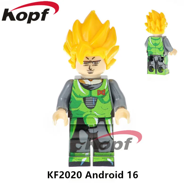 50 шт. KF2020 Dragon Ball Z Цифры Супер Герои Android 16 Вегета вообще синий доктор краткое модель строительные блоки игрушки для детей