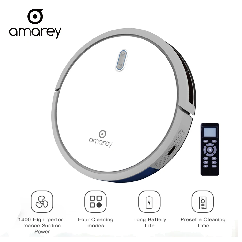 

Amarey Robot Vacuum Cleaner Super Suction Clean For Home For All Kinds Of Ground White Super Quiet Vacuum Cleaner A800