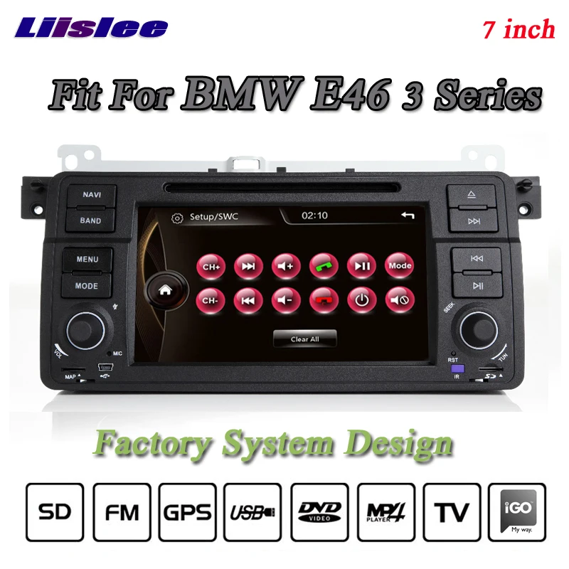 Clearance Liislee For BMW 3 E46 318 320 M3 Stereo Radio 3G Canbus BT DVD Player GPS MAP Navigation 1080P HD Screen System Original NAVI 1