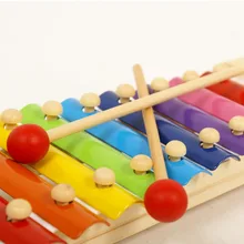 Детская деревянная музыкальная игрушки Ксилофоны игрушки, музыкальный инструмент, для малышей, 12-слог Ксилофоны модель игрушки Детские музыкальные образовательные подарок