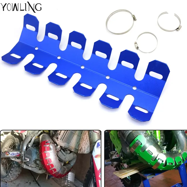 Motorcycle Exhaust Muffler Pipe Leg Protector Heat Shield Cover For