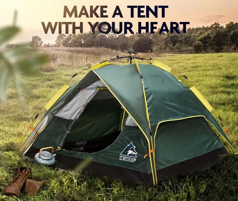 

2019 Outdoor automatic speed open throwing pop up waterproof camping tent 3-4 people fully rain-proof camping tent