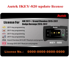 Autek IKEY820 Автомобильный ключ программист Авто OBD2 инструмент для GM/Grand Cheokee/Dodge Durango программное обеспечение активировано