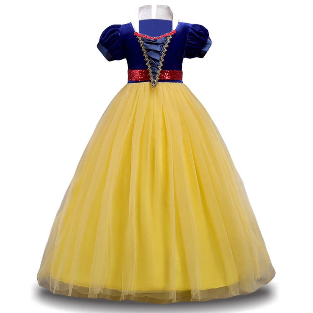 

Snow White Dress Elsa Girls Princess Dress Christmas Halloween Children Kids Dresses Girls Party Dresses for 6 8 10 12 14 Years