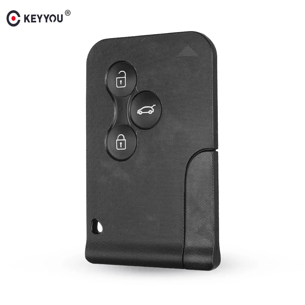 

KEYYOU 5X 3 Button 433Mhz ID46 PCF7947 Chip Emergency Insert Blade Smart Remote Key For Renault Megane Scenic 2003-2008 Card