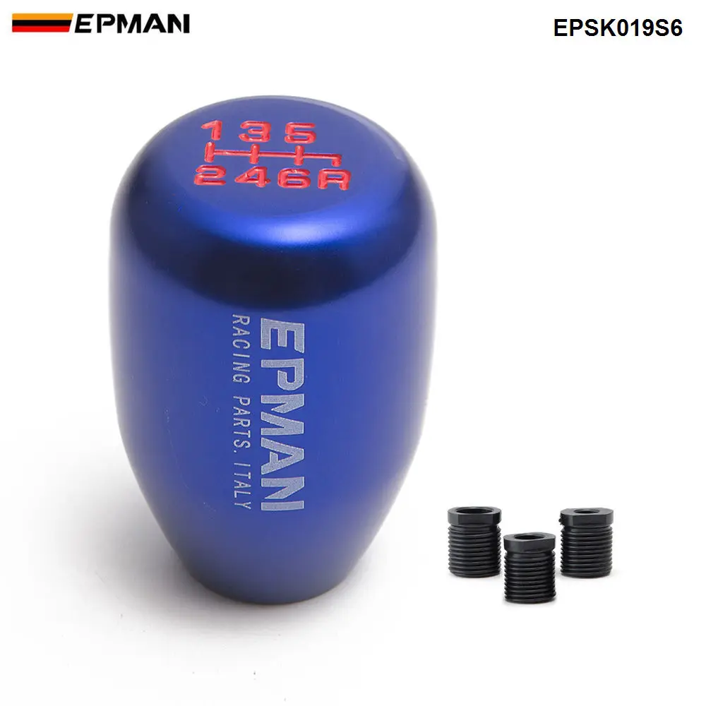 Epman Universal Car Manual Shift Knob Gear Shift Shifter Lever Aluminum Handle 6 Speed EPSK019S6