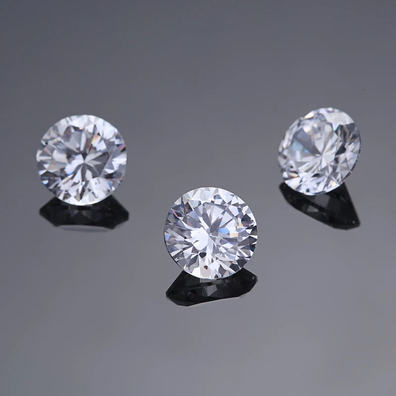 

High quality AAA 1mm~12mm Crystal Transparent Clear Cubic Zirconia Stone Round Synthetic Gems Jewelry Findings Supplies Stones
