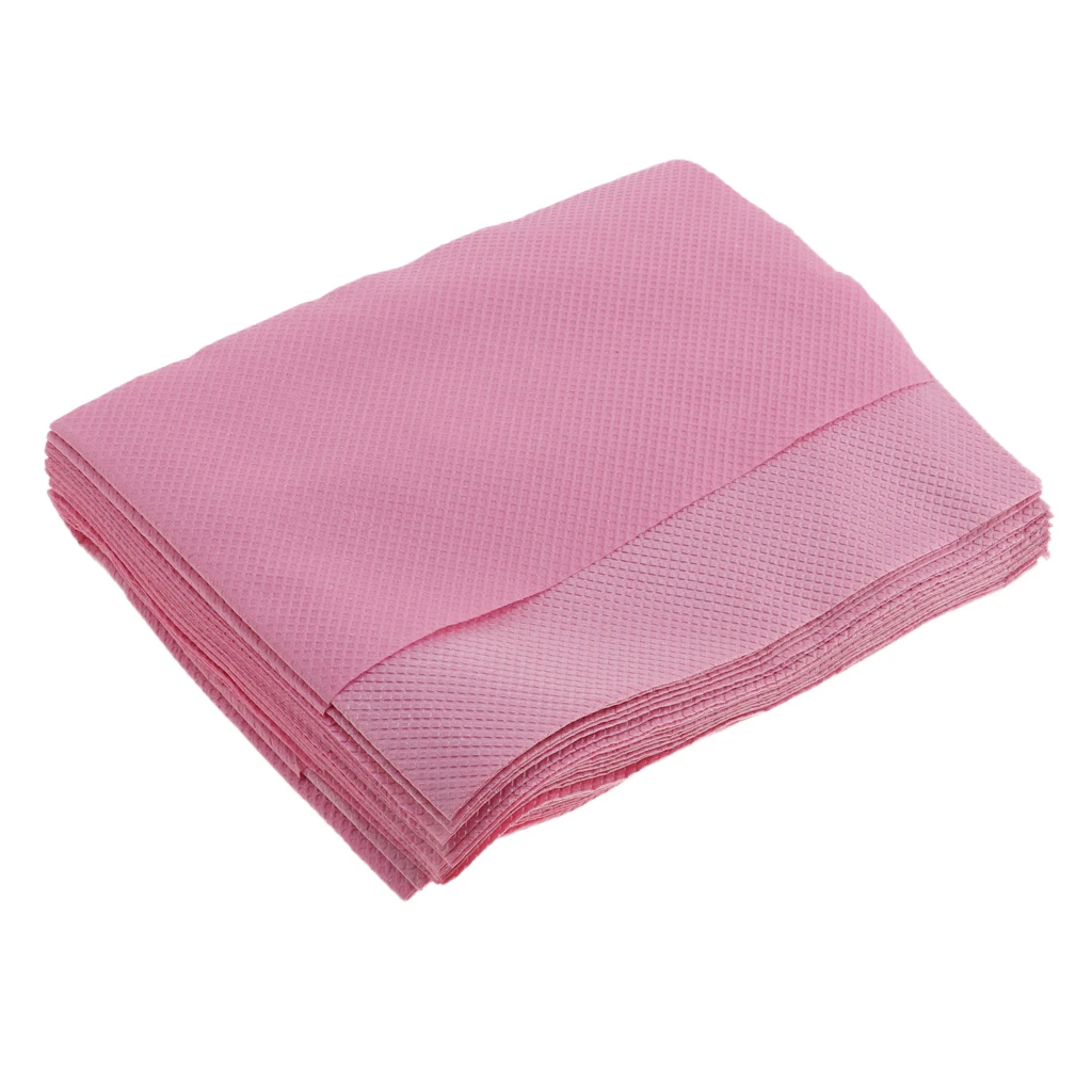 

10Sheets Disposable Waterproof Portable Tablecloth For Tattoo Nail Art Pink
