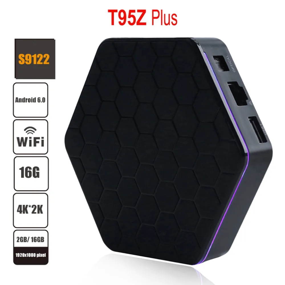 

T95Z Plus Android 6.0 TV Box Set Top Box Smart Player Included Remote Control for Amlogic S912 2GB 16GB Octa Core Dual WIFI HDMI