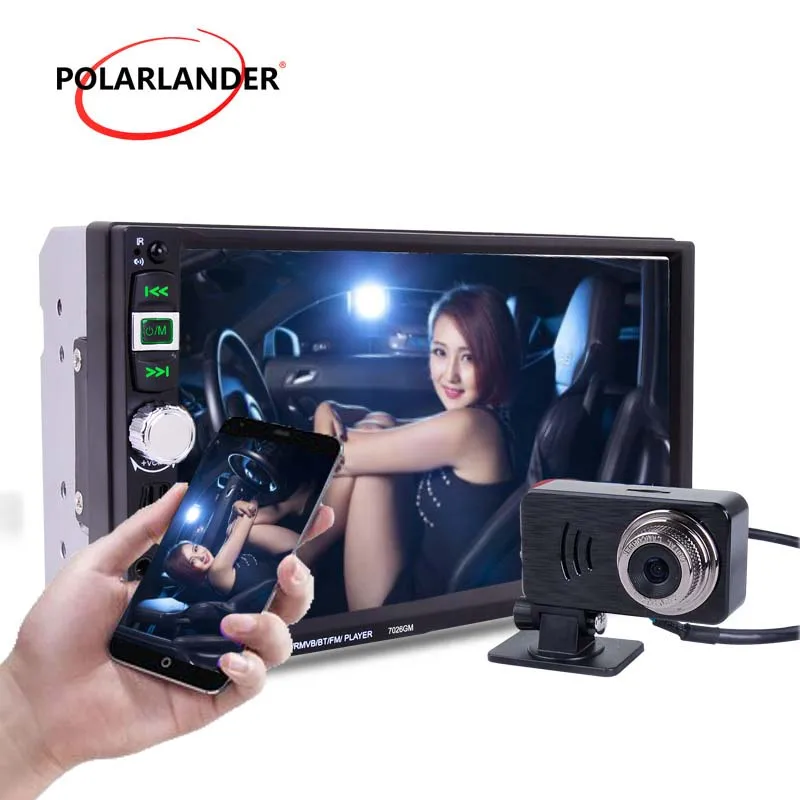Новинка 2018 с камерой заднего вида/DVR 2 Din Mirror Link 7 ''Автомагнитола Bluetooth MP4 MP5 плеер