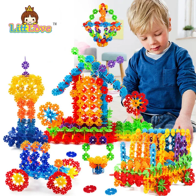 LittLove 100pcs/bag Snow Snowflake Building Blocks Toy Baby Children Educational Toy DIY Assembling Bricks Kids Classic Toys baby-building-blocks : image LittLove 100pcs/bag Snow Snowflake Building Blocks Toy Baby Children Educational Toy DIY Assembling Bricks Kids Classic Toys baby-building-blocks