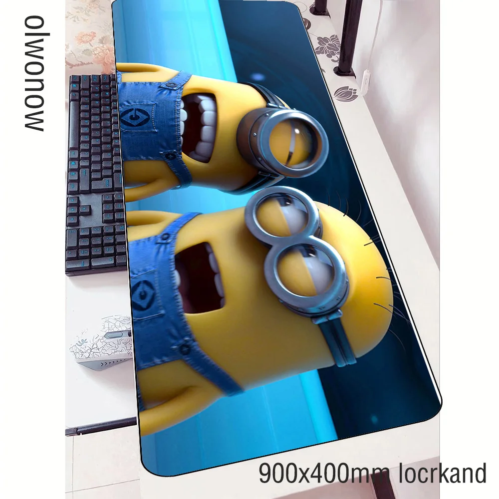 Minions mouse pad locked edge pad to mouse notbook computer mousepad High quality gaming padmouse g