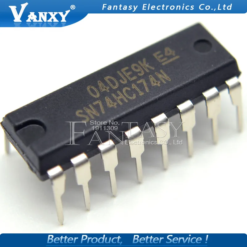 

10PCS SN74HC174N DIP16 SN74HC174 DIP 74HC174N DIP-16 74HC174 HD74HC174P new and original IC