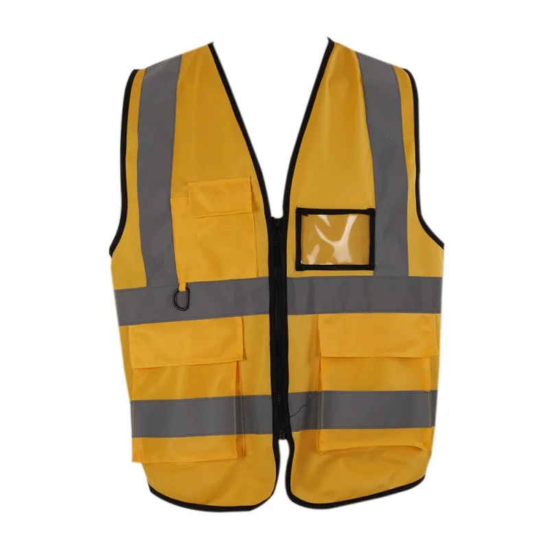 

5 Pouch High Visibility Reflective Safety Vest Zipper Security Jacket Cycling Motorcycle Waistcoat Working Uniforms