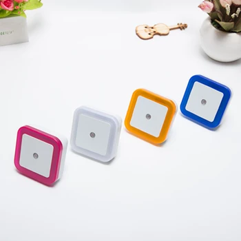 

Novelty Square Bedroom lamp Light Sensor Control Night Light Colorful Mini EU Plug For Baby Kids Toys Gift Romantic Lights