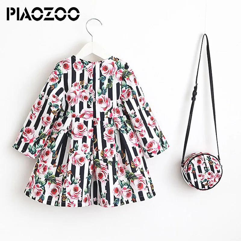 

Summer Girls Dress with Handbag Toddler Girls Clothing Flower Princess Party Dress Costumes for Kids Clothes 2-6T