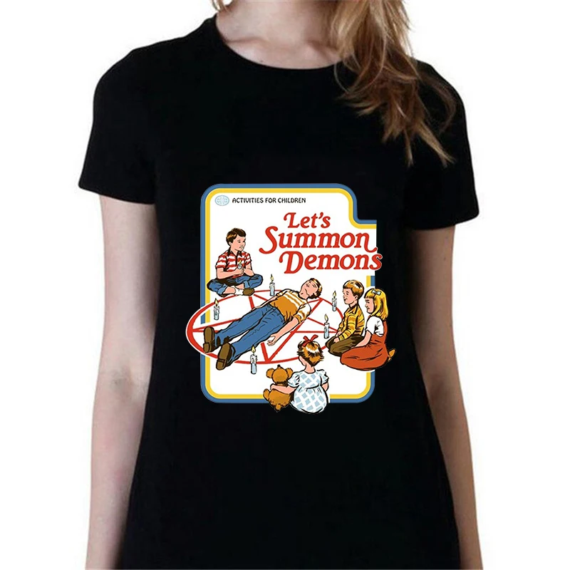 

Hot Sunmmer Grunge Hillbilly Let's Call The Summon Demons Polera Camisas Mujer Graphic Harajuku Shirts Women Clothes 2019