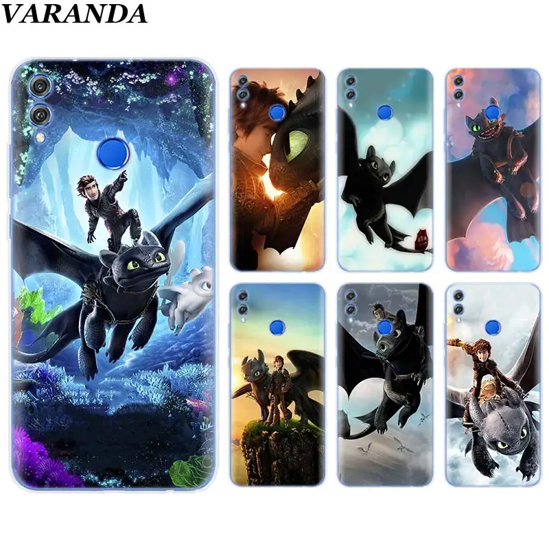 

Toothless Train Your Dragon Silicone Soft Case for Huawei Honor 8X 8C 8S 8A 9 10 Lite 20i View 20 Y6 Y7 Y9 2019 Case Coque