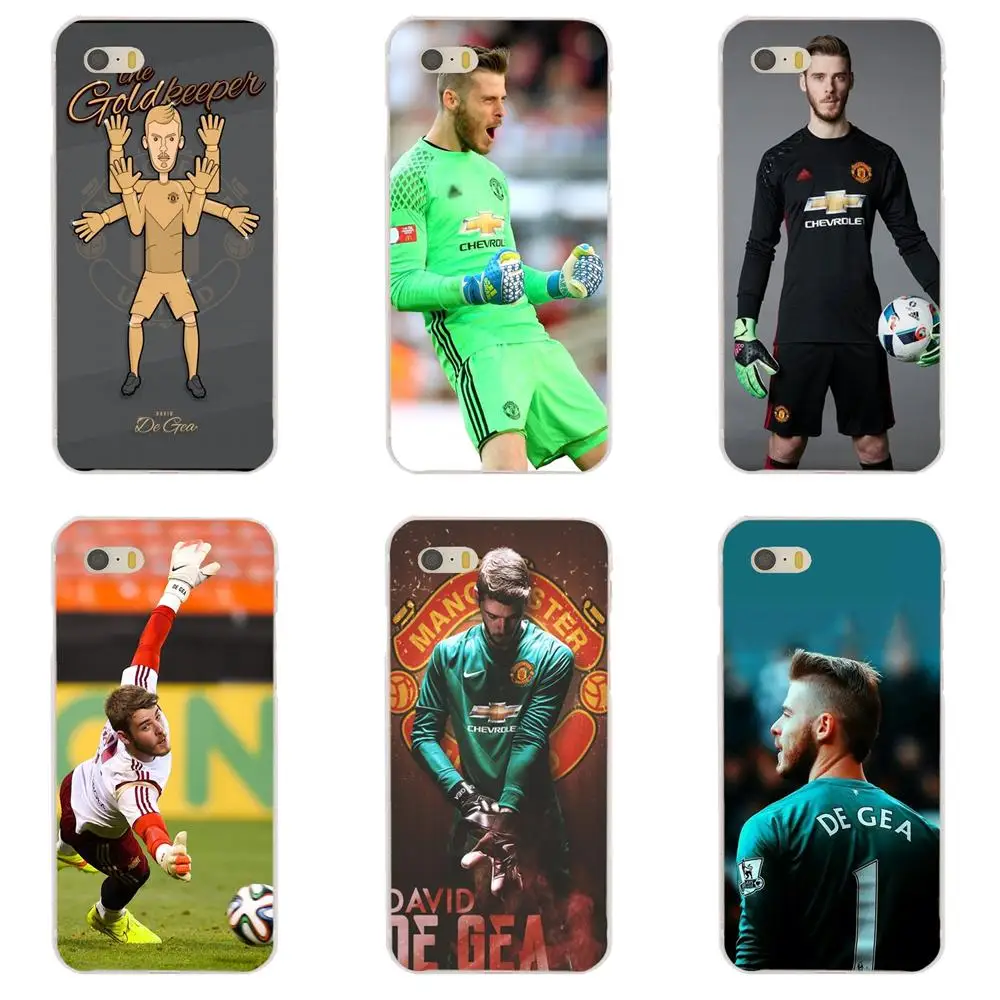 

TPU Art Print Cover Case For Apple iPhone X XS Max XR 4 4S 5 5C 5S SE 6 6S 7 8 Plus The Goldkeeper David De Gea