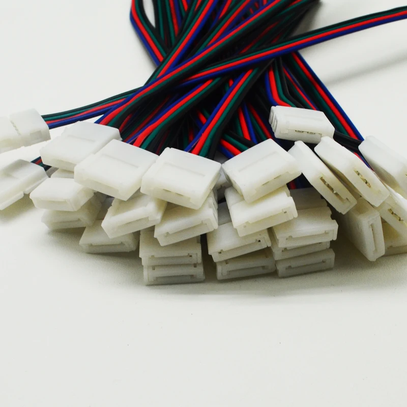100 шт. аксессуары для светодиодной ленты 10 мм 4pin RGB без пайки кабель печатной платы