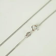 Настоящее 925 пробы Серебряная плоская цепочка Ожерелье для модного костюма на вечеринку итальянская бижутерия для женщин мужчин детей девочек мальчиков