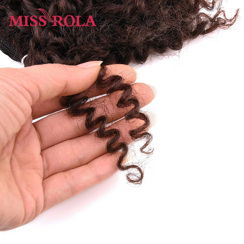 Miss Rola 6pcs/lot Curly Synthetic Hair Extensions 100g Sew In Hair Weave Kanekalon Fiber Double Weft Bundles