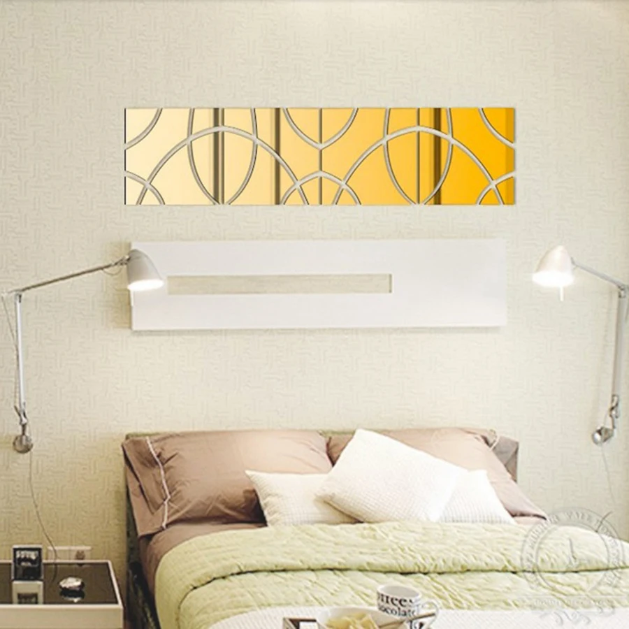 3D Acrylic Mirror Wall Stickers DIY Wall Decals Stickers Decorative