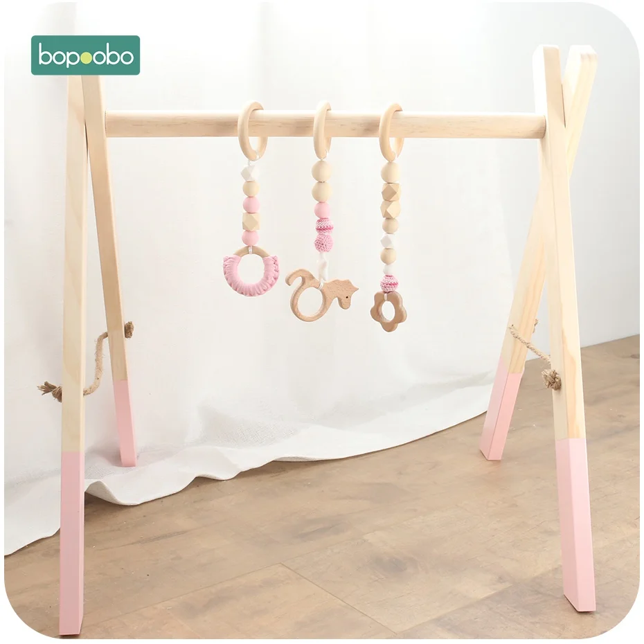 Bopoobo 1set Classic Wooden Baby Gym Accessories Play Gym ...