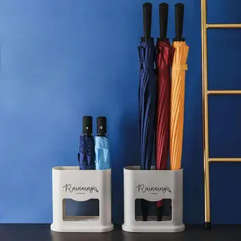 

OTHERHOUSE Umbrella Holder Stands Rain Gear Storage Rack Shelf Umbrella Storage Box Container Draining Can Household Tools