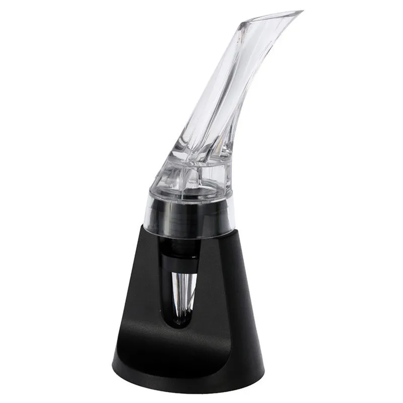 New Professional Dining Bar Red Wine Aerating Pourer Spout Decanter Wine Aerator Quick Aerating Pouring Tool with Holder  