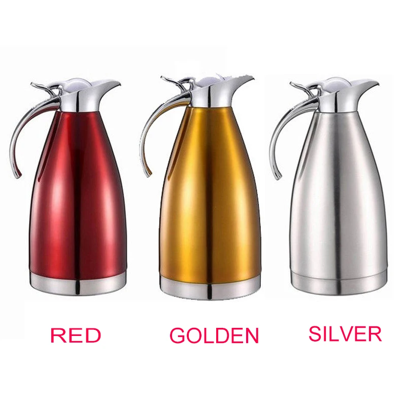 2L Electric Kettle Coffee/Tea Servers Pot for Dining Room and Kitchen Stainless Steel Insulated