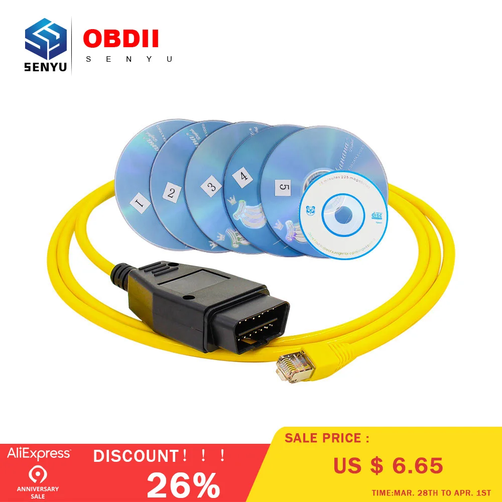 

2018 New ESYS Data Cable For BMW ENET Ethernet to OBD Interface E-SYS ICOM Coding for F-serie Diagnostic Cable
