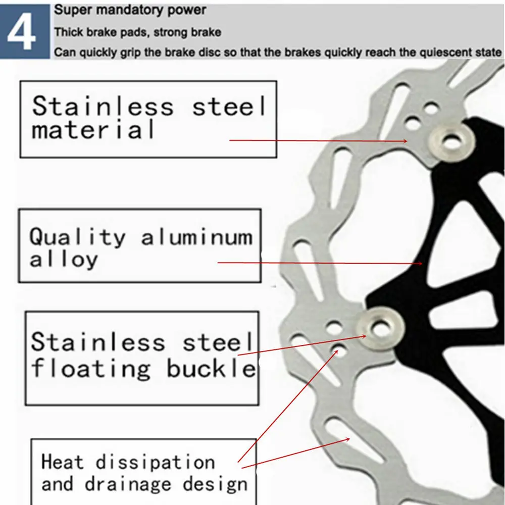 Велосипедная колодка для гидравлического тормоза MTB плавающий дисковый тормоз ротор 160 мм Сверхлегкий 83 г сплав велосипед " Поплавковый тормоз Роторов запчасти для велосипеда