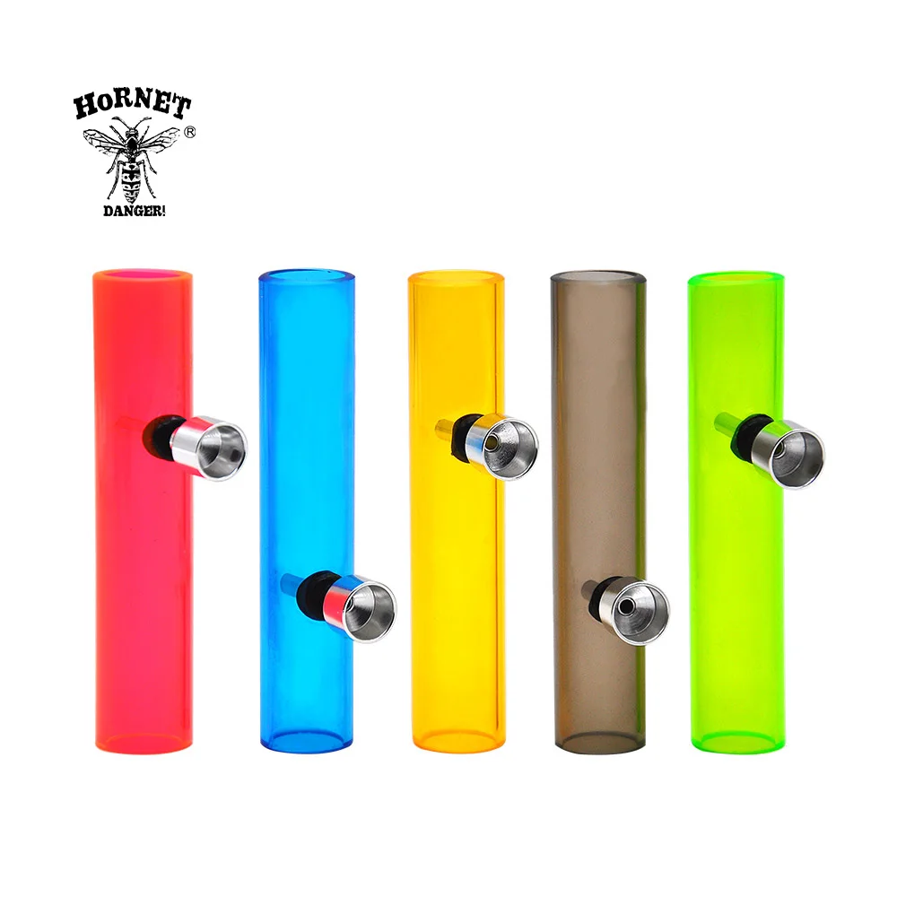 

HORNET Premium Transparent Acrylic Smoking Pipe 12 MM With Metal Smoking Bowl Tobacco Pipe Metal Smoking Pipe Easy To Clean