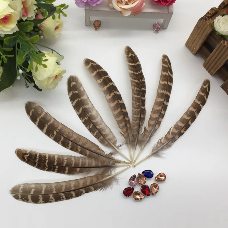 

Cheap Pheasant Feathers Brown Natural Feathers 10-15cm/4-6inch 50Pieces/lot Decorative Feathers Plumes Clothing accessories