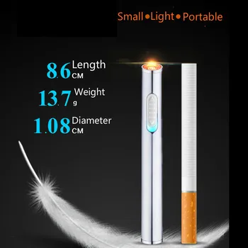 

Creative USB Electric Lighter Thin Heating wire Rechargeable Lighter Mini Electronic Cigarette Lighters Windproof Portable Gift