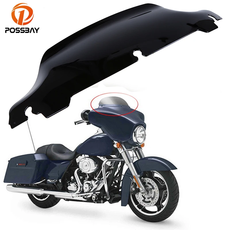 

POSSBAY 6.5" Motorcycle Windshield Windscreen Bicicleta Wind Deflectors for Harley Touring Electra Glide 2014 2015 2016 14 15 16