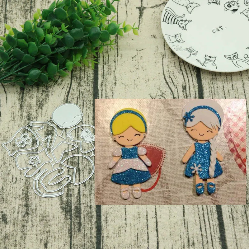 

Build up Girl Metal Cutting Dies For DIY Scrapbooking Paper Card Craft Dies