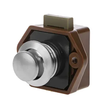

Mini Push Button Boat Mortorhome Showcase Door Catch Lock Van RV Caravans Yacht Furniture Drawer Cabinet