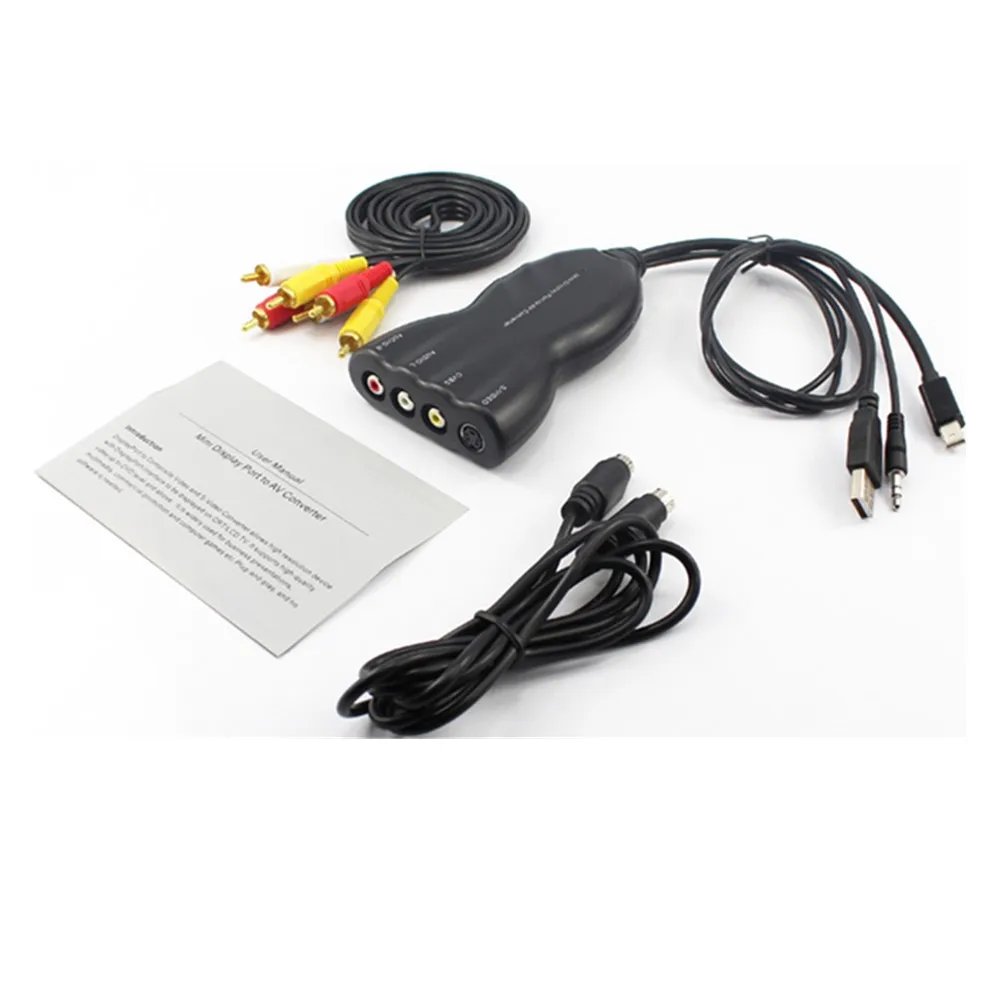 Mini Display Port DP to Video/S Video адаптер конвертации аудио In Out гнездовой разъем NTSC USB Power для