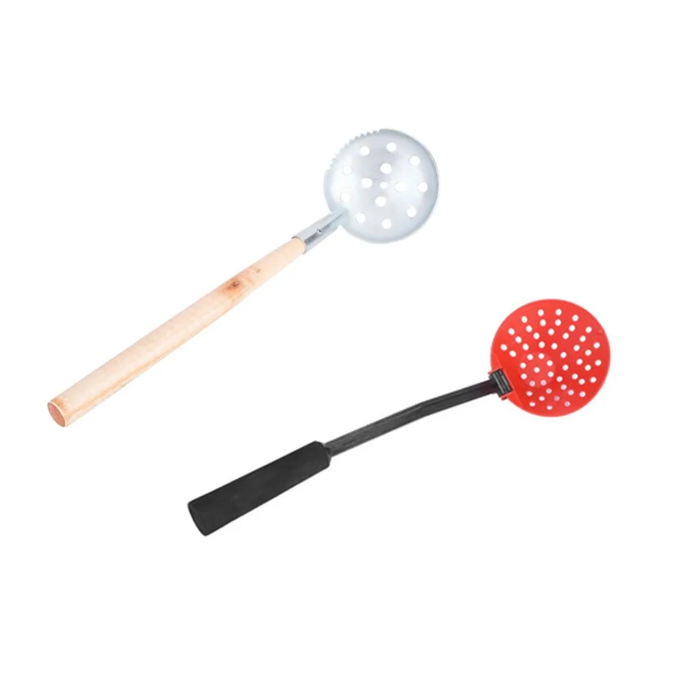 Winter Outdoor Ice Fishing Ice Scoop Metal Wood Handle Scoop Foldable