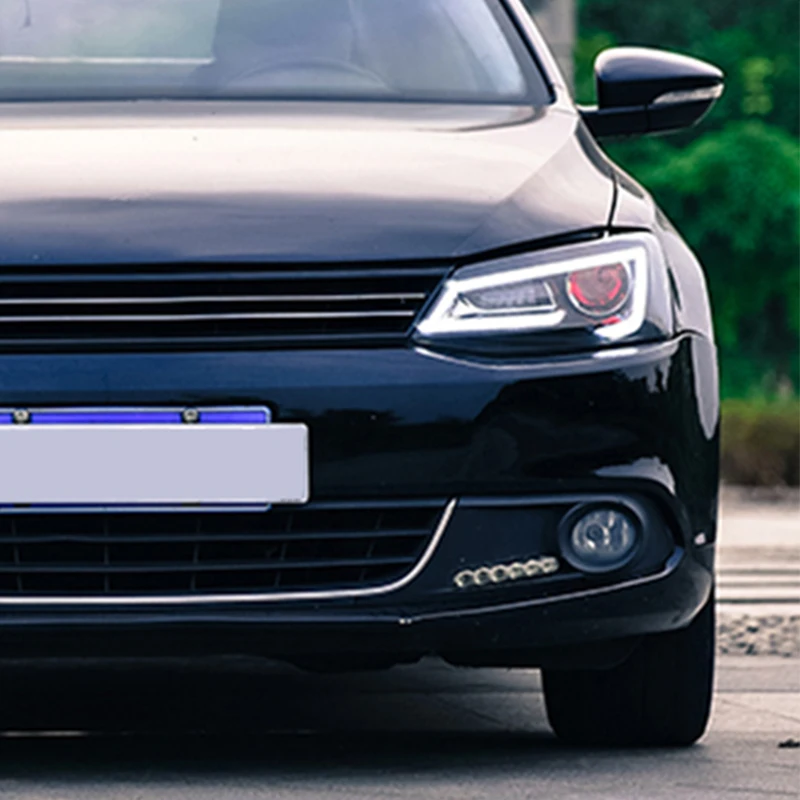 Roadot светодиодный фары для VW Jetta 2012 2017 Автомобильный свет с двойными линзами авто