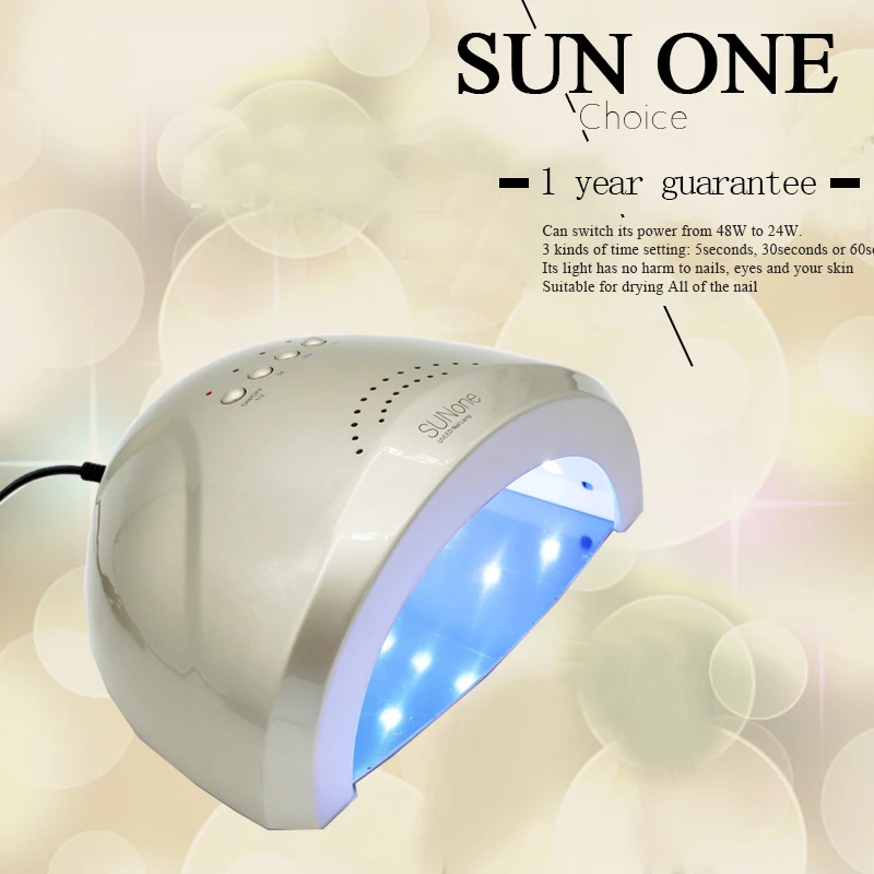 

SUN ONE 48W/24W UVLED White Light Nail Dryer LED Nail Lamp Gel Nail Polish Dryer Fingernail Toenail Gel Curing Nail Art