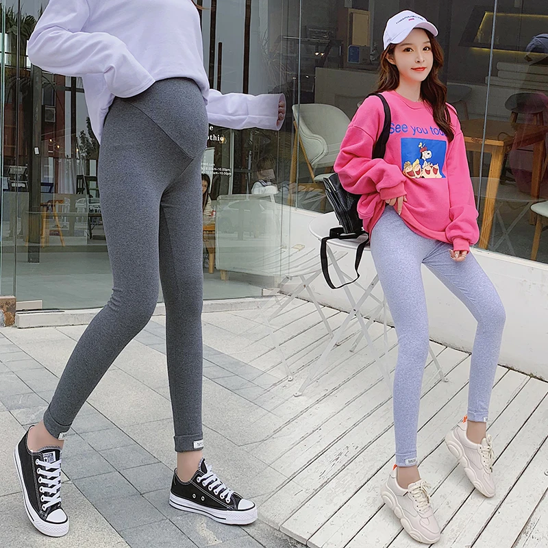 

065# 2019 Spring Autumn Casual Sports Maternity Legging Elastic Waist Belly Pencil Pants Clothes for Pregnant Women Pregnancy