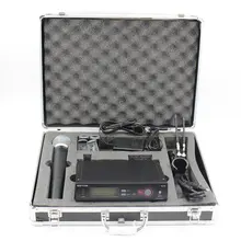 Caixa de Caixa de alumínio SLX24 BETA58 UHF Microfone Sem Fio Sistema De Karaoke Com Transmissor de Mão Sem Fio Mic